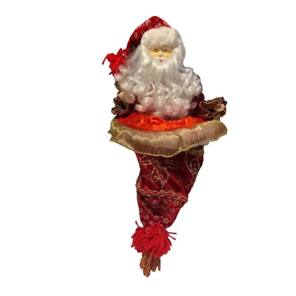 Mark Roberts?‎ Santa Doll Stocking Victorian Style Christmas Cone Treat Bag 28